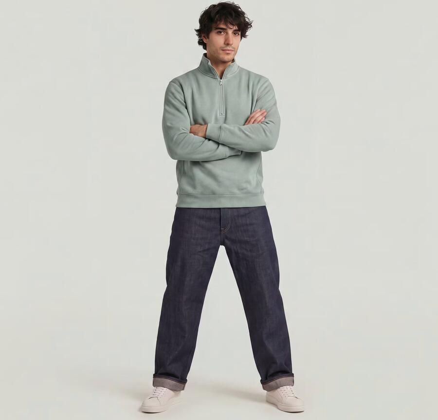 G-Star RAW Premium Core Half Zip Sweater Lichtblauw Heren - Foto 6