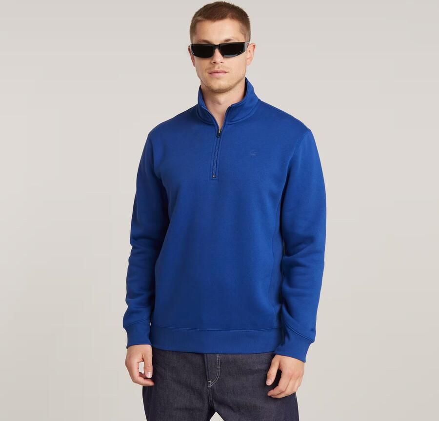 G-Star RAW Premium Core Half Zip Sweater Midden blauw Heren - Foto 7