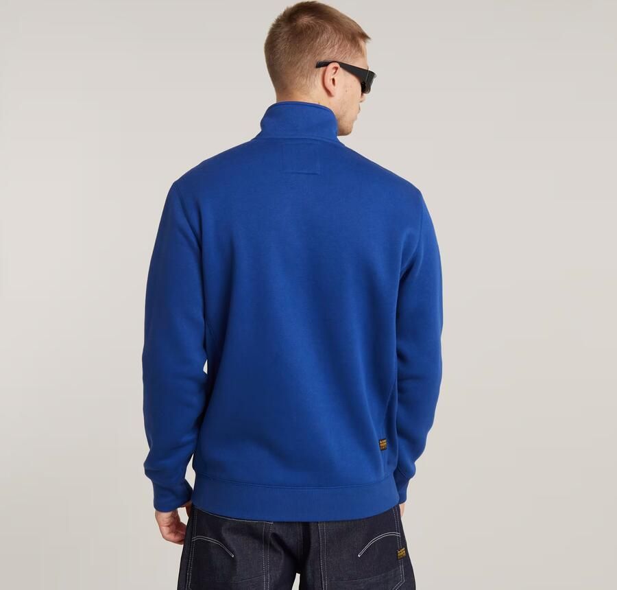 G-Star RAW Premium Core Half Zip Sweater Midden blauw Heren - Foto 4
