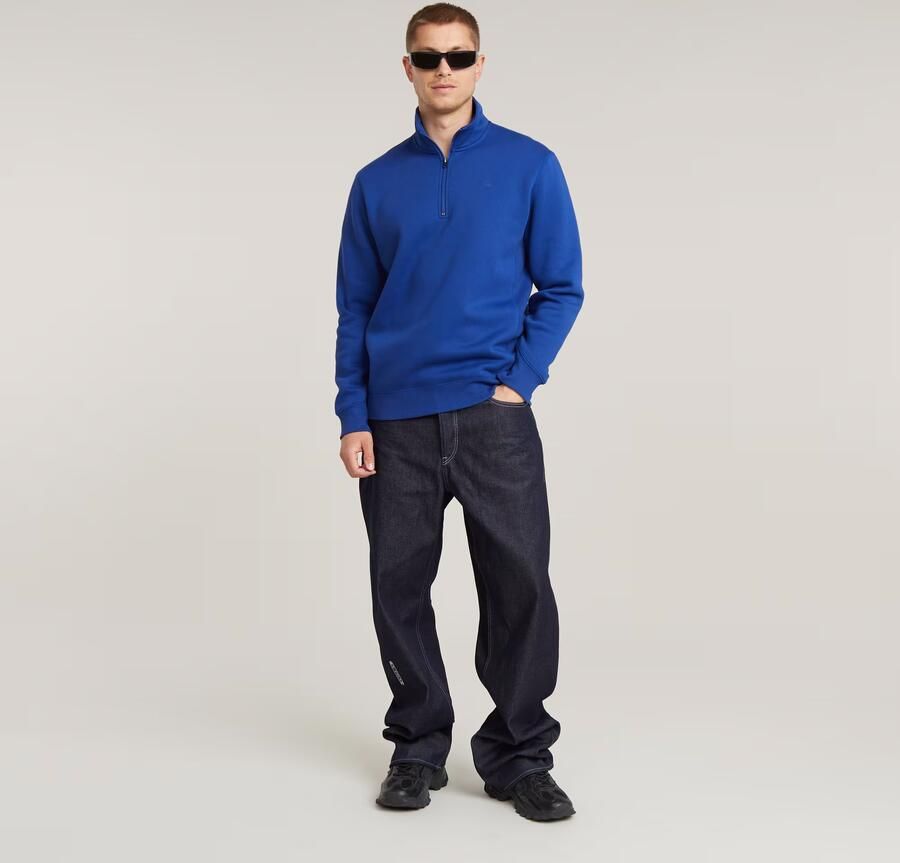G-Star RAW Premium Core Half Zip Sweater Midden blauw Heren - Foto 3