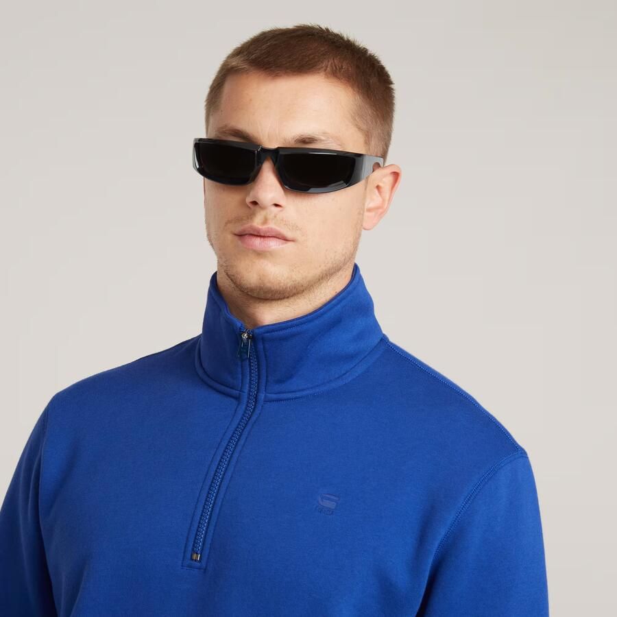 G-Star RAW Premium Core Half Zip Sweater Midden blauw Heren