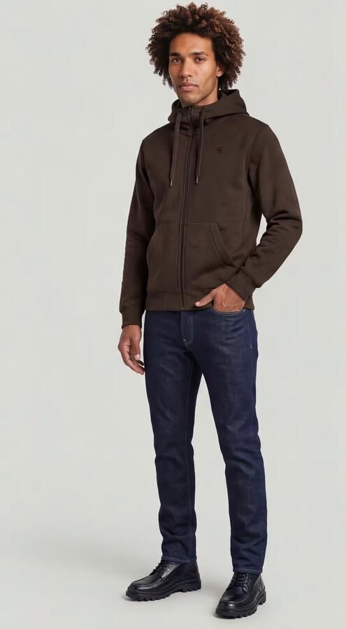G-Star RAW Premium Core Hooded Zip Sweater Bruin Heren - Foto 6