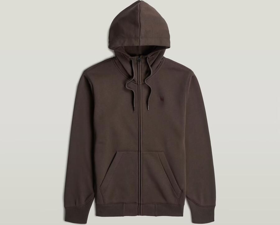 G-Star RAW Premium Core Hooded Zip Sweater Bruin Heren - Foto 4