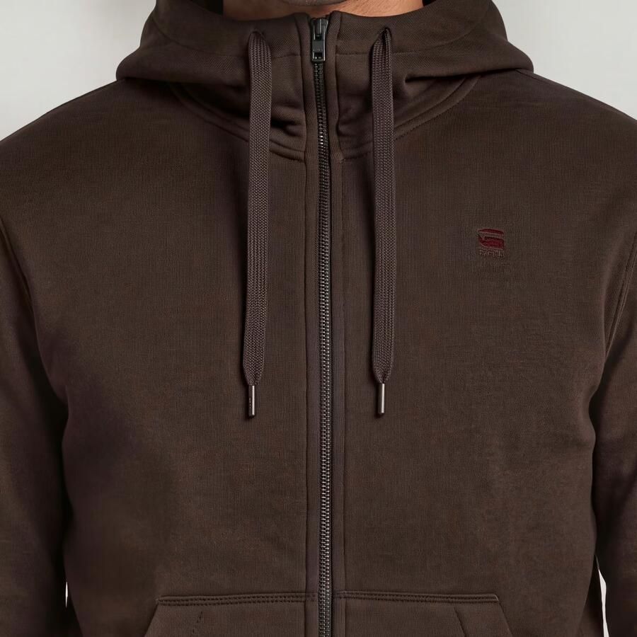 G-Star RAW Premium Core Hooded Zip Sweater Bruin Heren - Foto 2