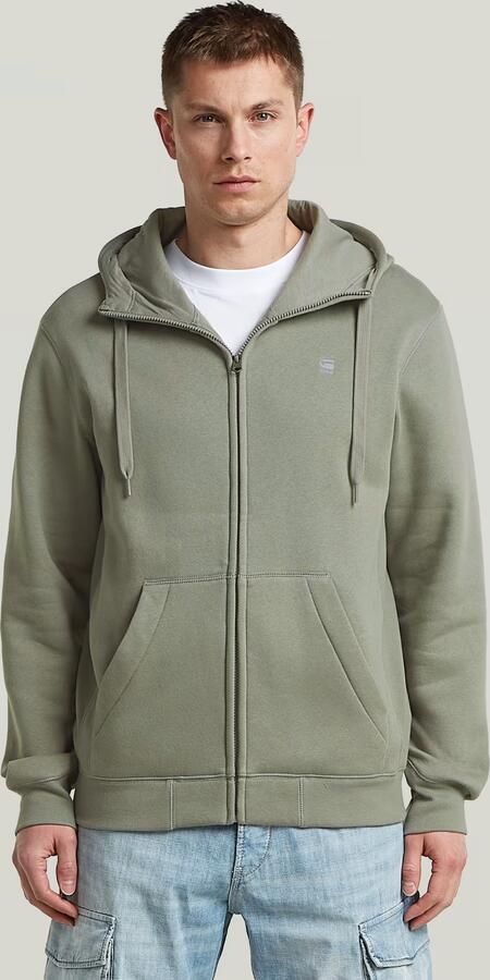G-Star RAW Premium Core Hooded Zip Sweater Groen Heren
