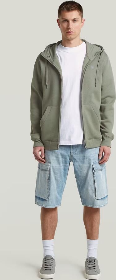 G-Star RAW Premium Core Hooded Zip Sweater Groen Heren - Foto 6