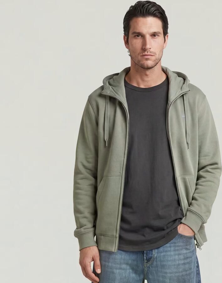 G-Star RAW Premium Core Hooded Zip Sweater Groen Heren - Foto 5