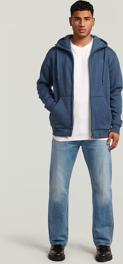 G-Star RAW Premium Core Hooded Zip Sweater Midden blauw Heren - Foto 7