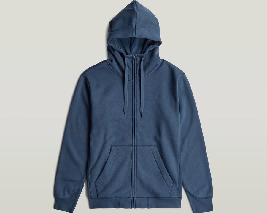 G-Star RAW Premium Core Hooded Zip Sweater Midden blauw Heren - Foto 3