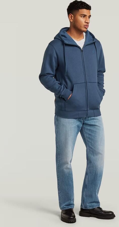 G-Star RAW Premium Core Hooded Zip Sweater Midden blauw Heren - Foto 5