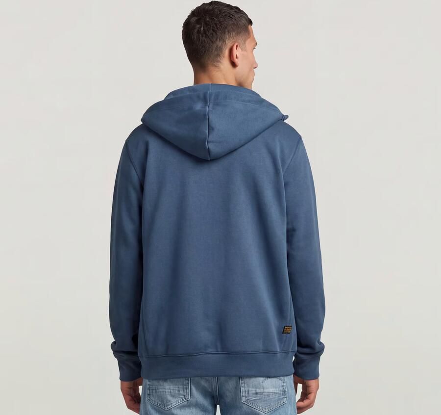 G-Star RAW Premium Core Hooded Zip Sweater Midden blauw Heren - Foto 4