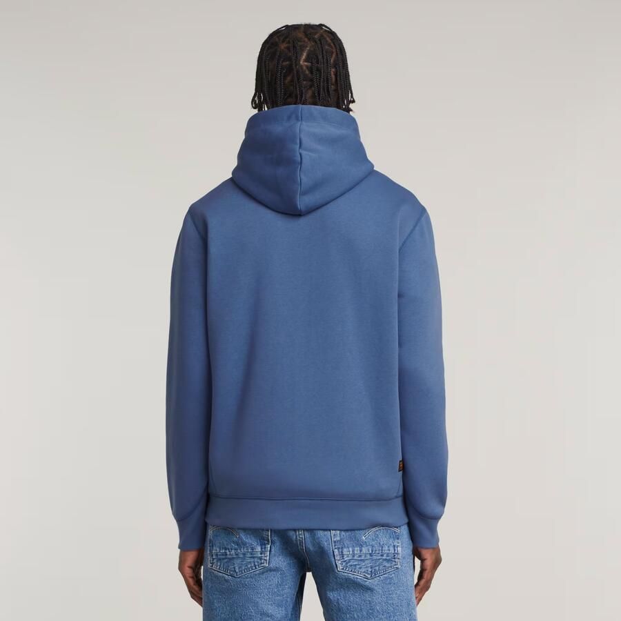 G-Star RAW Premium Core Hoodie Met Rits Midden blauw Heren
