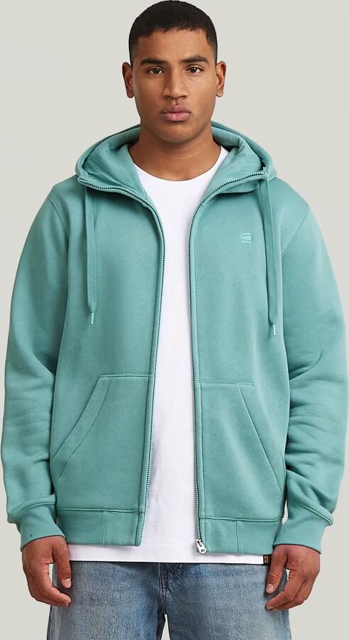 G-Star RAW Premium Core Hoodie met rits Midden blauw Heren
