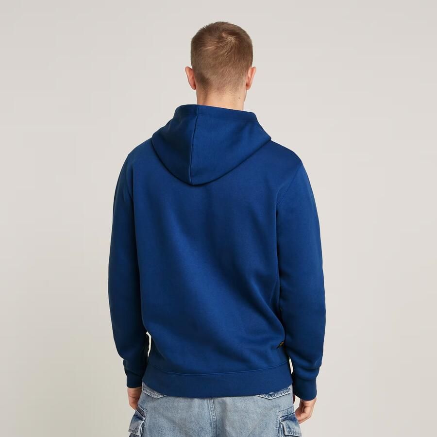 G-Star RAW Premium Core Hoodie Midden blauw Heren
