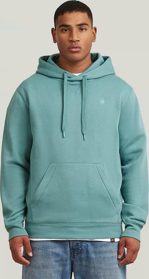 G-Star RAW Premium Core Hoodie Sweater Midden blauw Heren