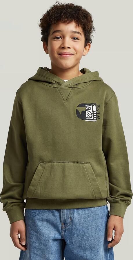 G-Star RAW Premium Core Hoodie voor jongens Groen jongens