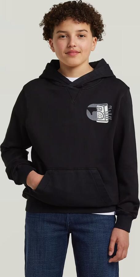 G-Star RAW Premium Core Hoodie voor jongens Zwart jongens