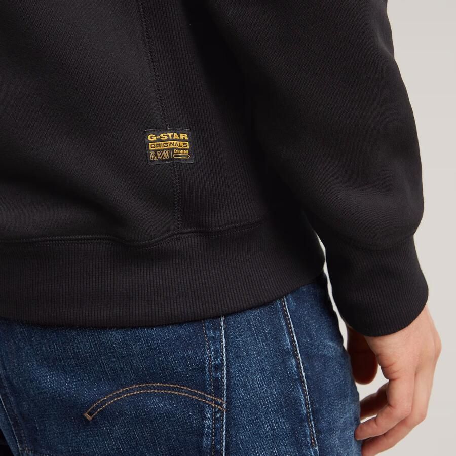 G-STAR RAW Heren Truien & Vesten C235 Pacior Sweat R Hoodie Zwart - Foto 4