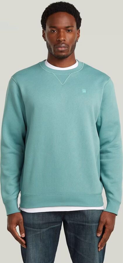 G-Star RAW Premium Core Longsleeve Sweater Midden blauw Heren - Foto 4