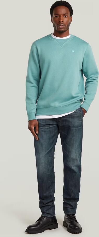 G-Star RAW Premium Core Longsleeve Sweater Midden blauw Heren - Foto 8
