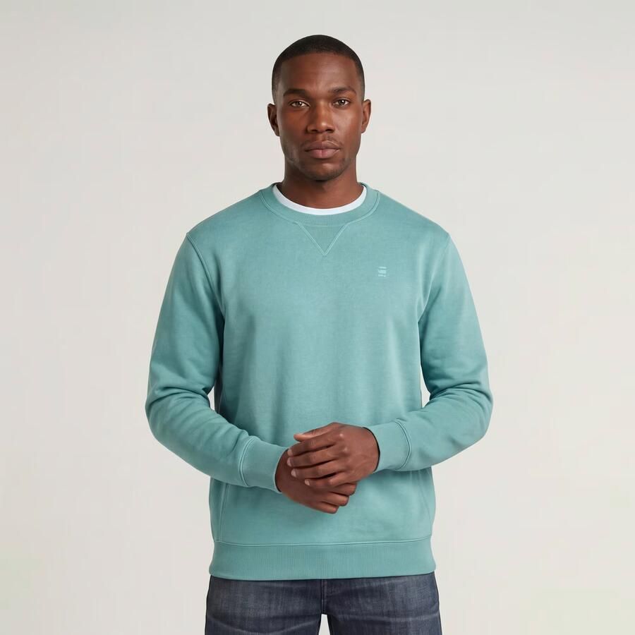 G-Star RAW Premium Core Longsleeve Sweater Midden blauw Heren - Foto 6