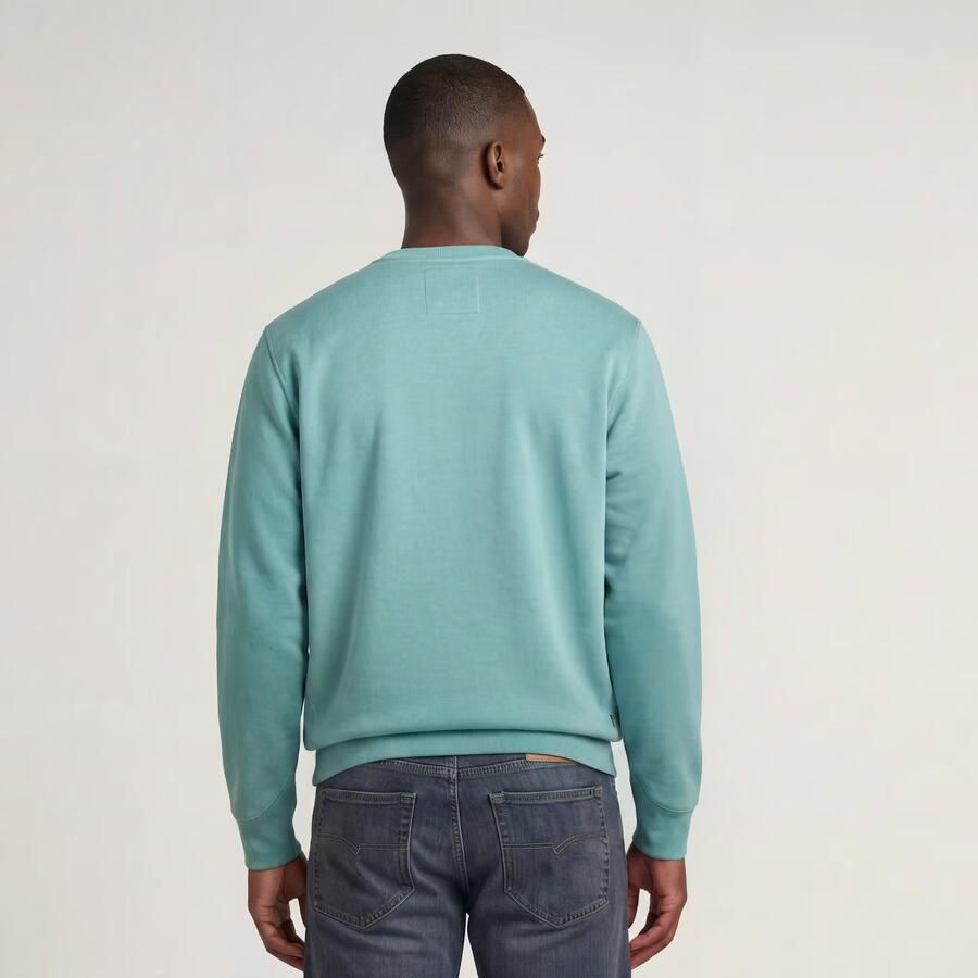 G-Star RAW Premium Core Longsleeve Sweater Midden blauw Heren - Foto 7