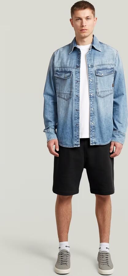 G-Star RAW regular fit sweatshort met biologisch katoen black - Foto 7