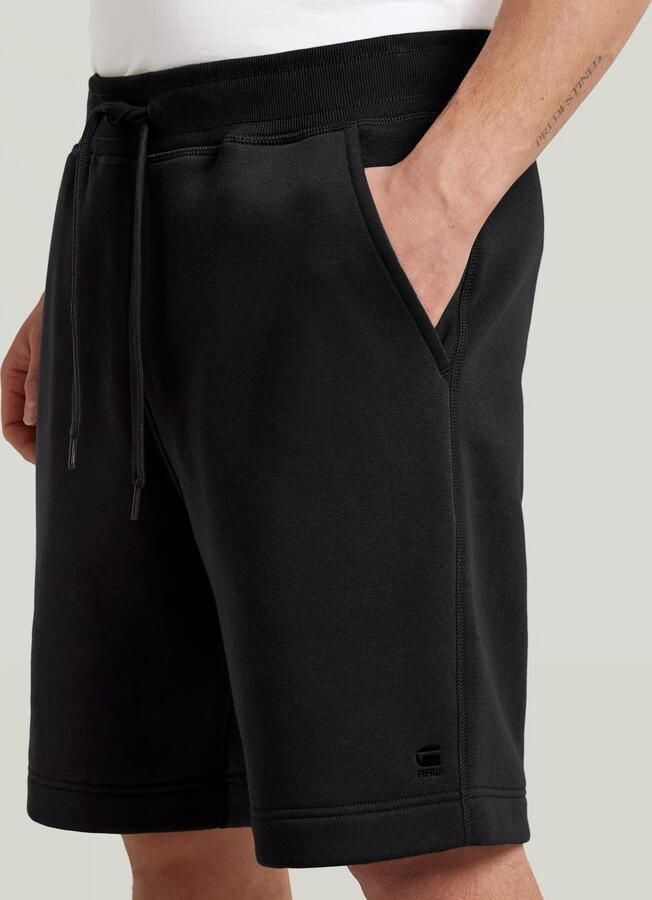 G-Star RAW regular fit sweatshort met biologisch katoen black - Foto 4