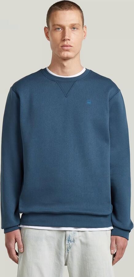 G-Star RAW Premium Core Sweater Midden blauw Heren