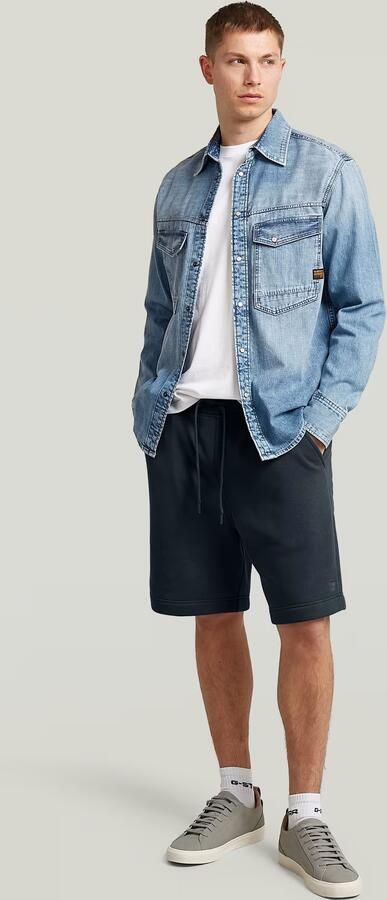 G-Star RAW Premium Core Sweatshort Donkerblauw Heren - Foto 6
