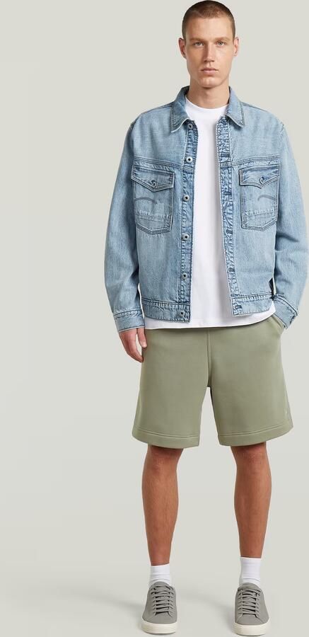 G-Star RAW Premium Core Sweatshort Groen Heren - Foto 8