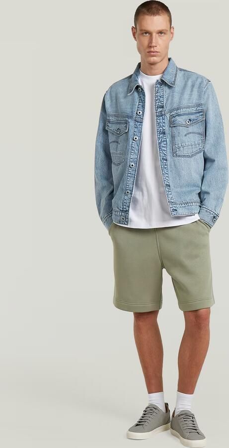 G-Star RAW Premium Core Sweatshort Groen Heren - Foto 7