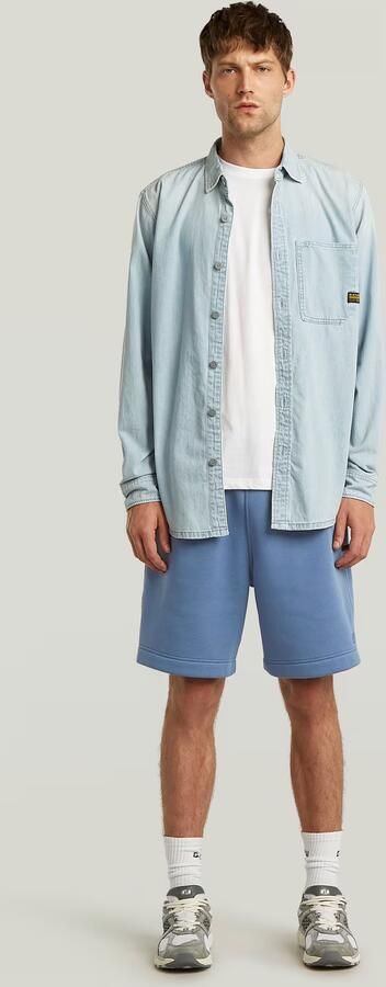 G-Star RAW Premium Core Sweatshort Midden blauw Heren - Foto 5