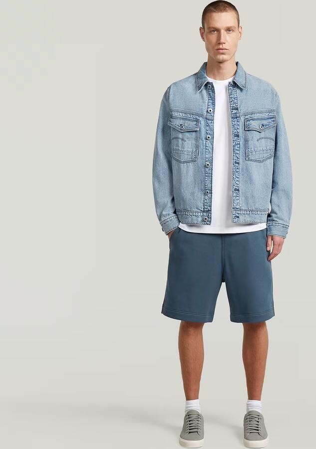 G-Star RAW Premium Core Sweatshort Midden blauw Heren - Foto 5