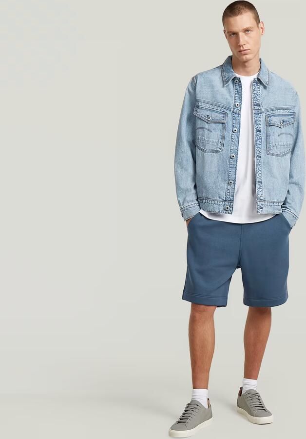 G-Star RAW Premium Core Sweatshort Midden blauw Heren - Foto 6