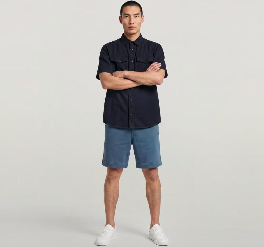 G-Star RAW Premium Core Sweatshort Midden blauw Heren - Foto 5