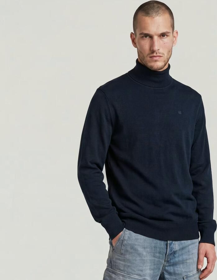 G-Star RAW Premium Core Turtle Gebreide Trui Donkerblauw Heren - Foto 3