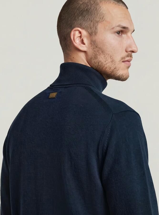 G-Star RAW Premium Core Turtle Gebreide Trui Donkerblauw Heren - Foto 5
