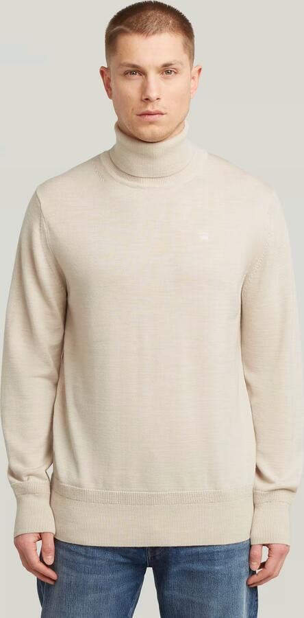 G-Star RAW Premium Core Turtle Gebreide Trui Wit Heren