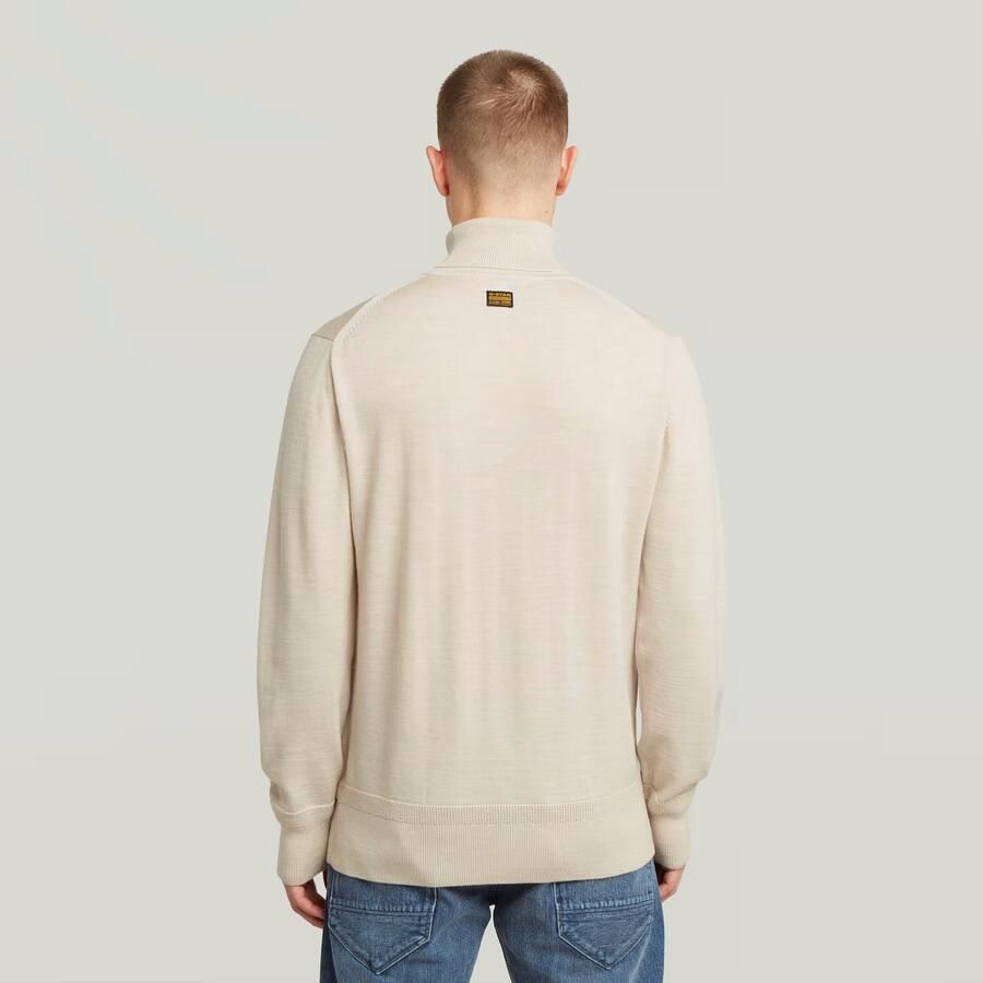 G-Star RAW Premium Core Turtle Gebreide Trui Wit Heren - Foto 2