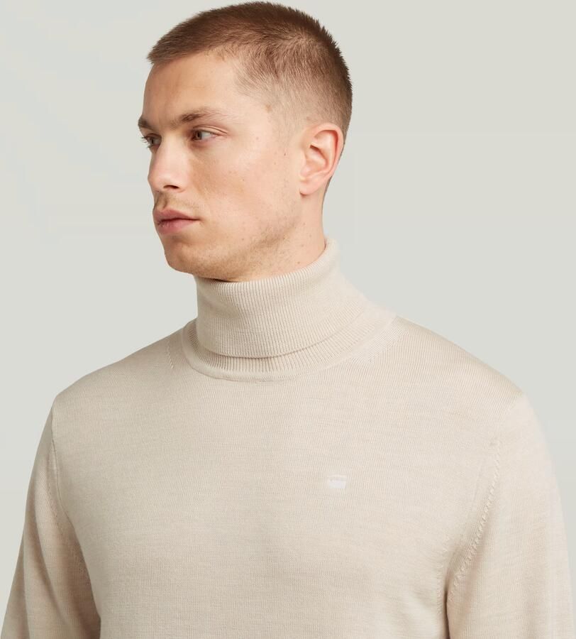 G-Star RAW Premium Core Turtle Gebreide Trui Wit Heren - Foto 4