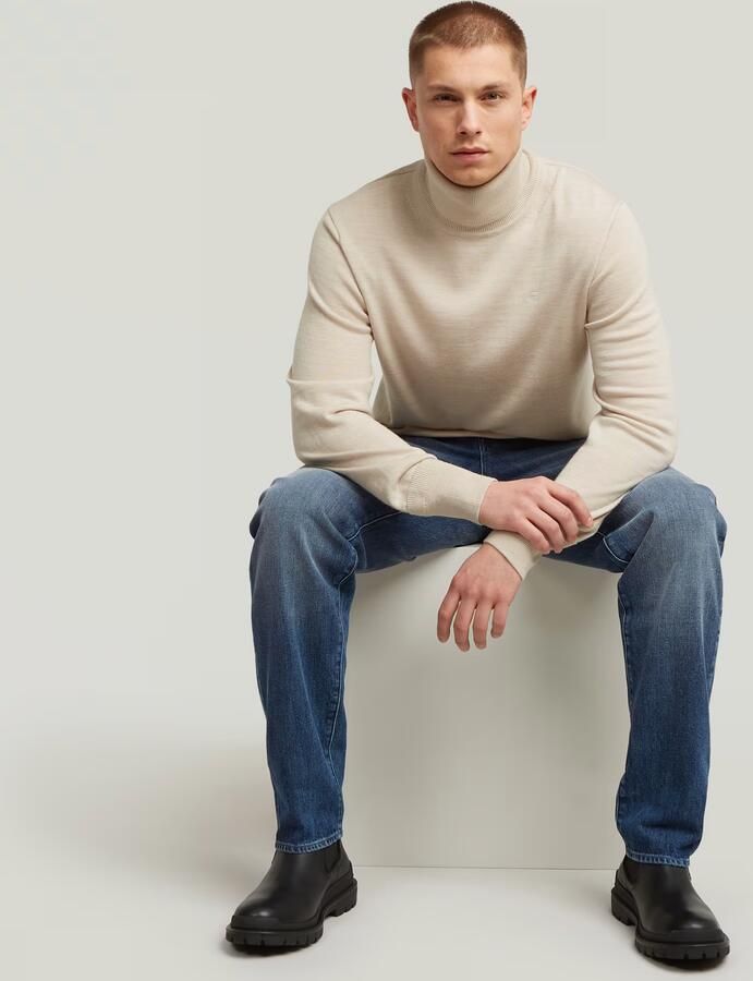 G-Star RAW Premium Core Turtle Gebreide Trui Wit Heren - Foto 6