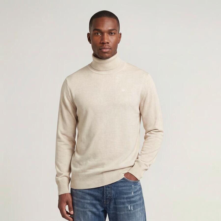 G-Star RAW Premium Core Turtle Gebreide Trui Wit Heren - Foto 3