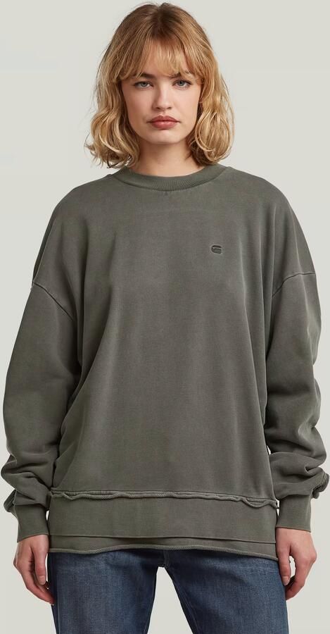 G-Star Raw Oversized sweatshirt met ribboorden - Foto 4