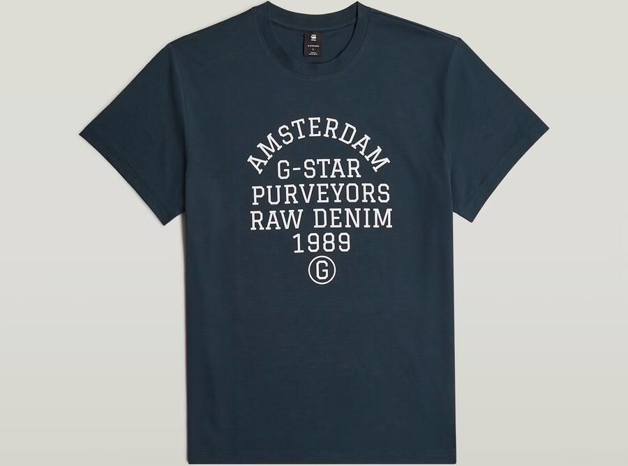 G-Star RAW Purveyors Graphic T-Shirt Donkerblauw Heren - Foto 4