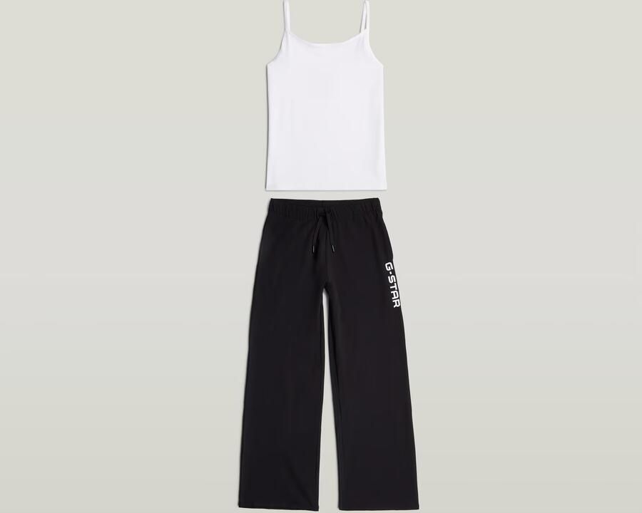 G-Star RAW Pyjama Set Hemdje en Wide Leg Broek Meerkleurig Dames