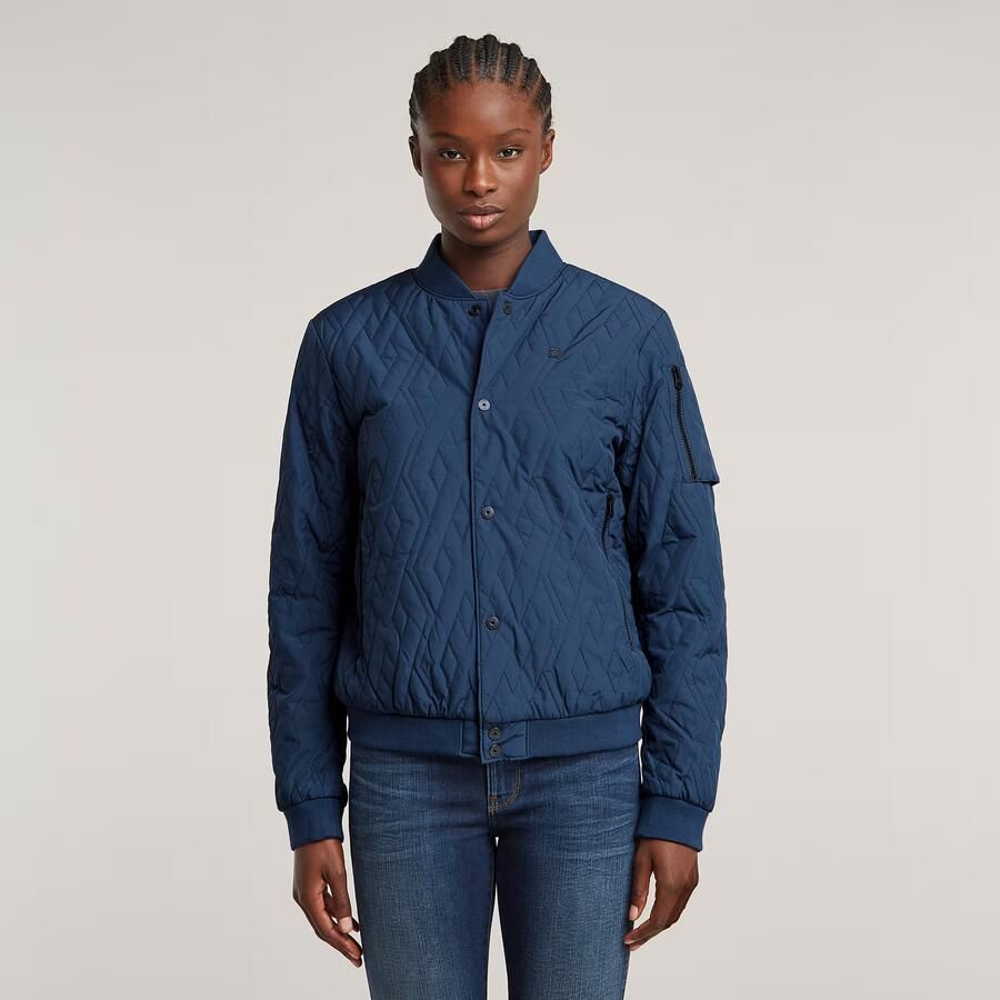 G-Star RAW Quilted Bomberjack Midden blauw Dames - Foto 2