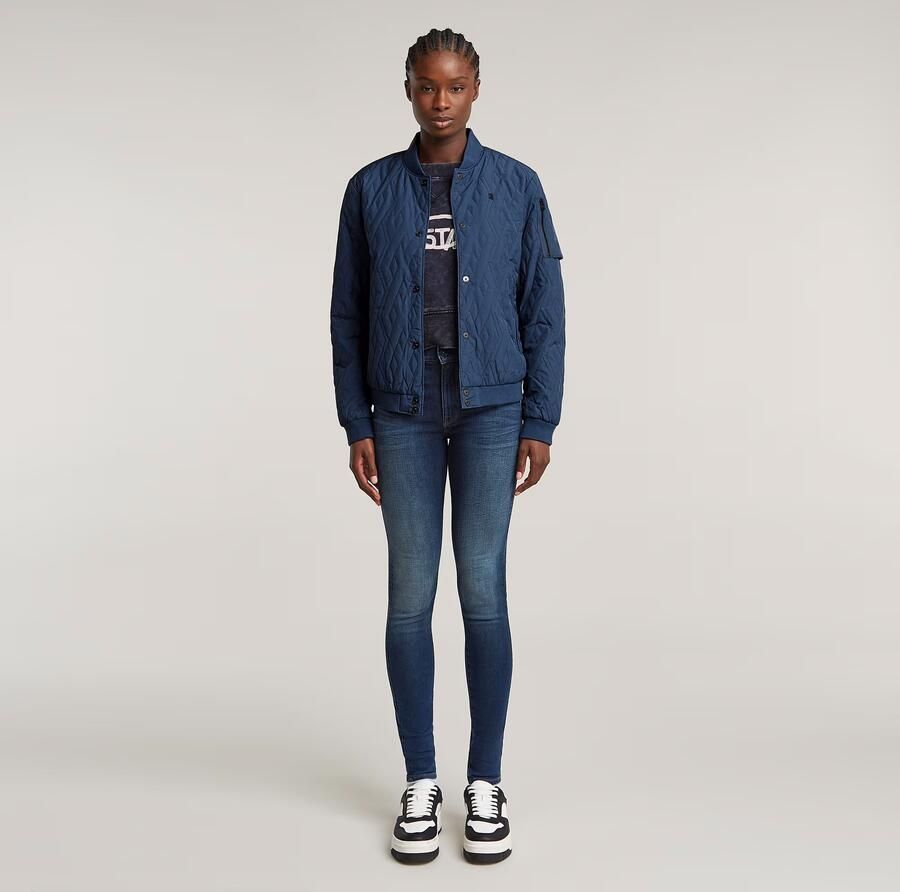 G-Star RAW Quilted Bomberjack Midden blauw Dames - Foto 5
