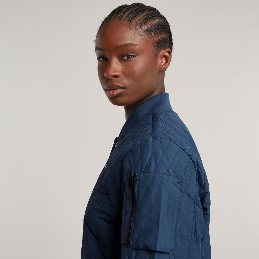 G-Star RAW Quilted Bomberjack Midden blauw Dames - Foto 4