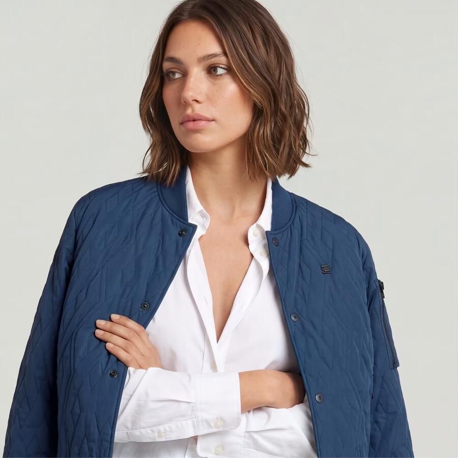 G-Star RAW Quilted Bomberjack Midden blauw Dames - Foto 3